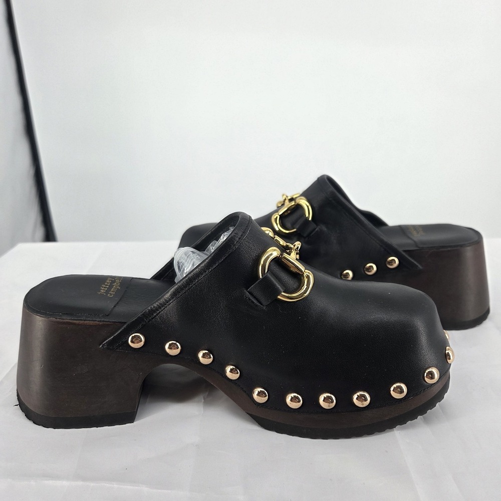 Jeffrey Campbell Blockaid Platform Mules Brown Lug Sole Clogs Womens 8 NWOB - Picture 4 of 6